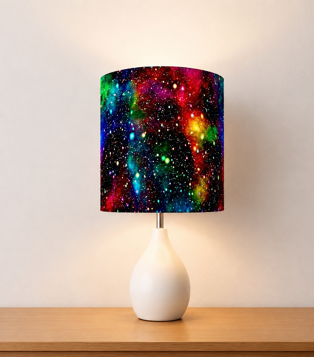 new high quality stunning  kids / children room multicolour rainbow deep galaxy space stars in rainbow sky pattern lamp shade pendant shade