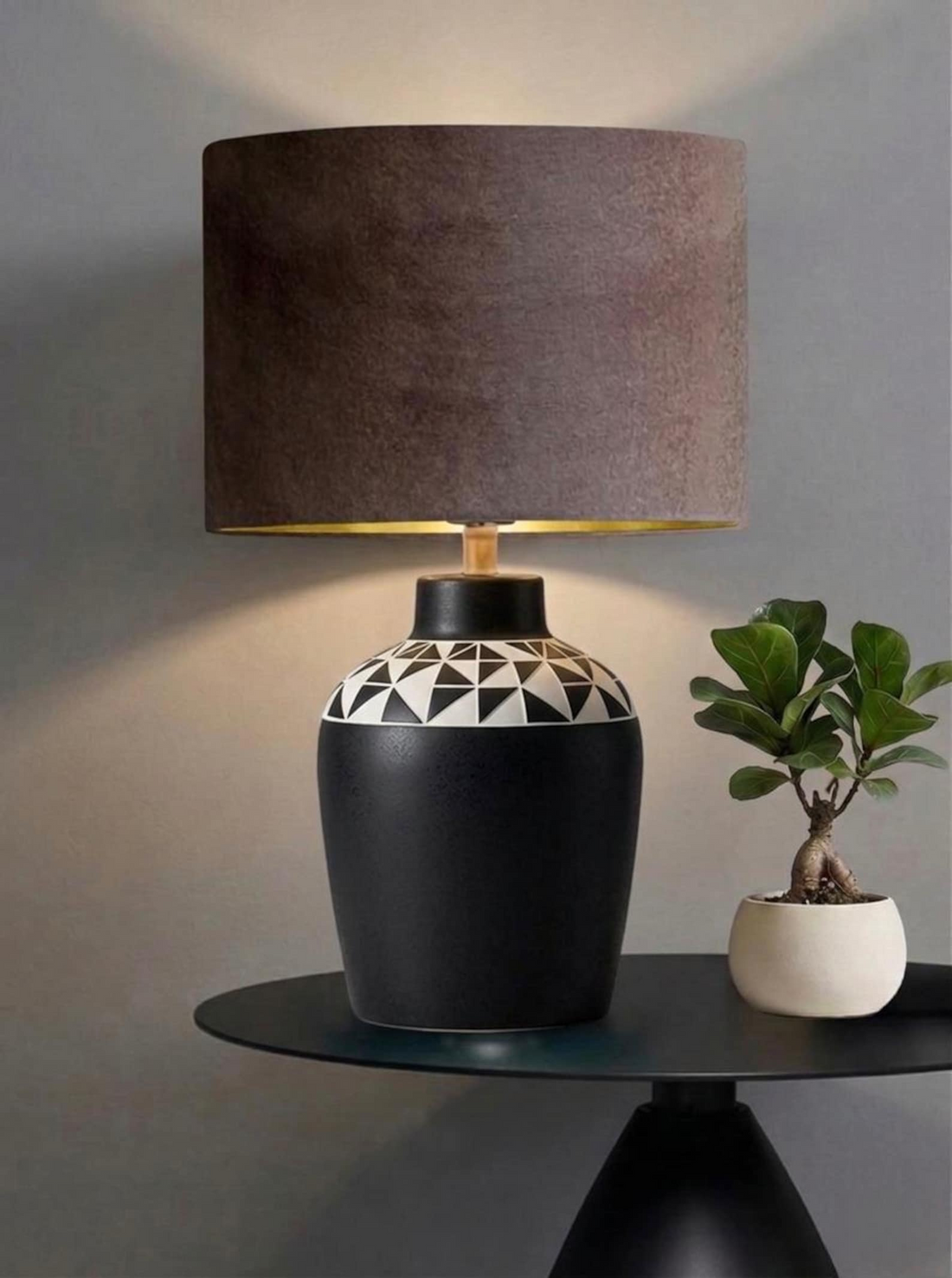 New luxury premium quality glamour mocha brown drum velvet fabric with brushed lamp shade pendant light shade in multi sizes and shapes
