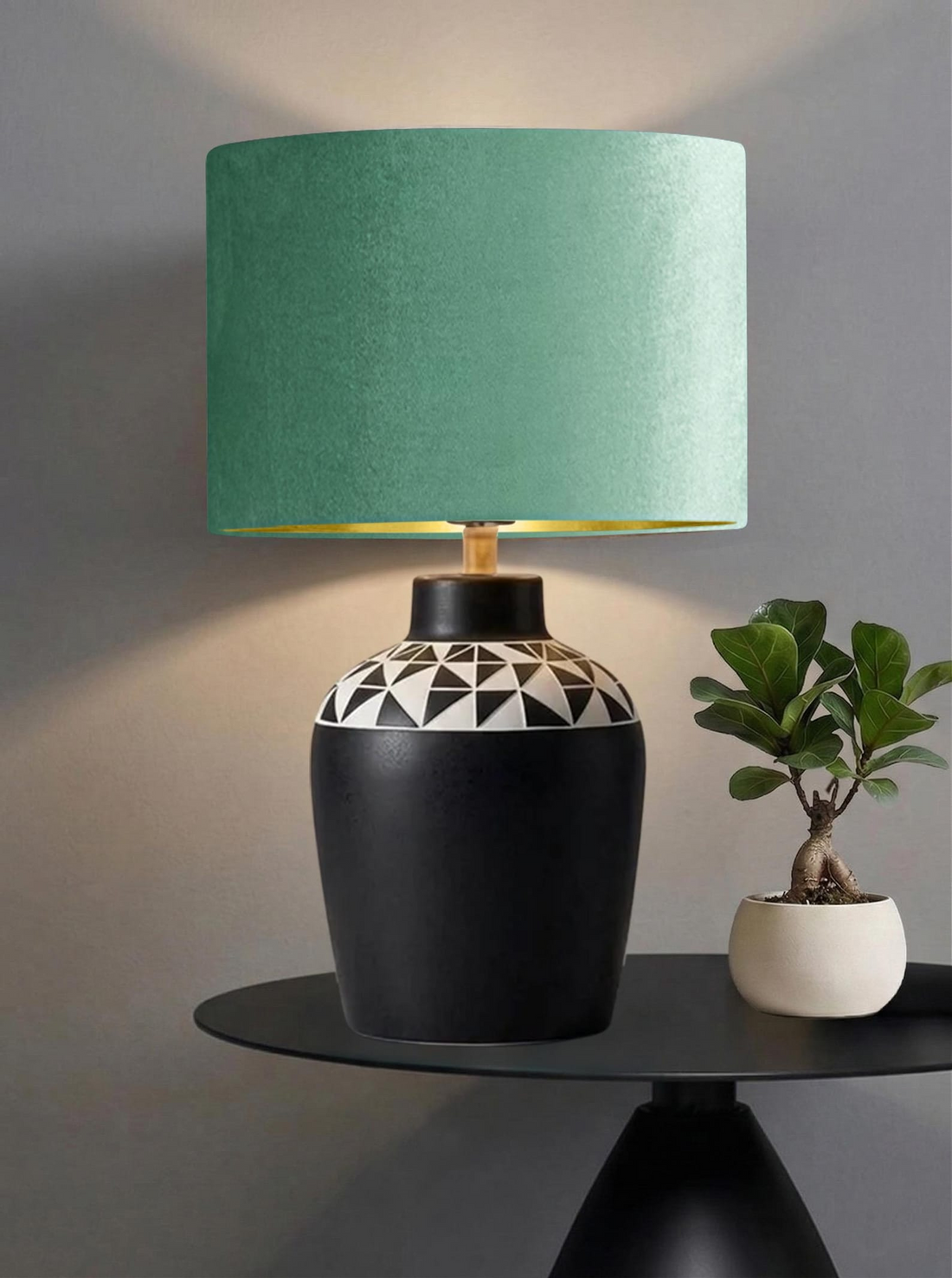 New luxury premium quality glamour seafoam velvet fabric with brushed metallics lining lamp shade pendant light shade in multi sizes