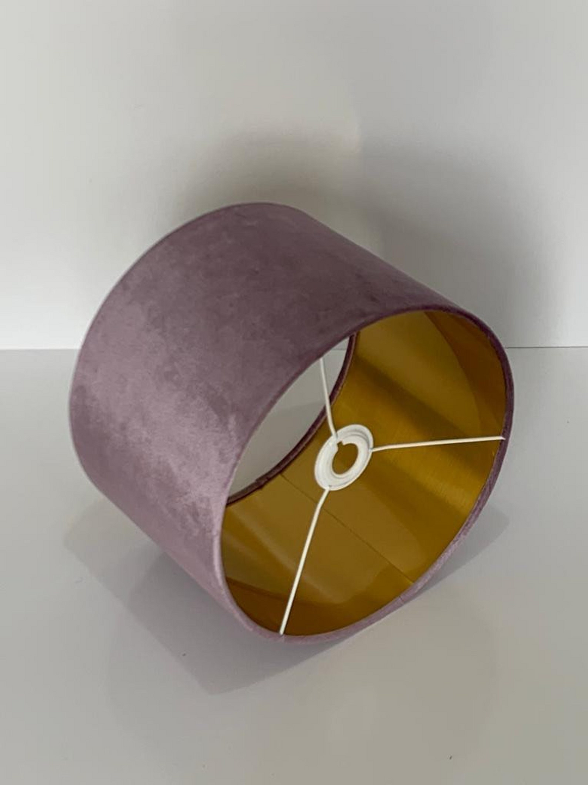 New luxury premium quality glamour lilac purple velvet fabric with brushed metallics lining lamp shade pendant light shade in multi sizes