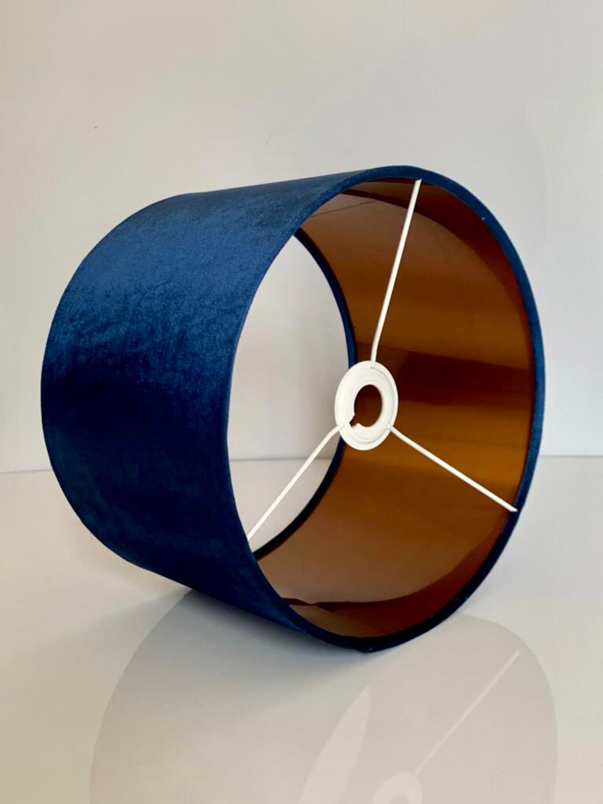 new luxury handmade by order glamour navy blue velvet drum shape lamp shade pendant light shade suitable for all type of tables and ceilings