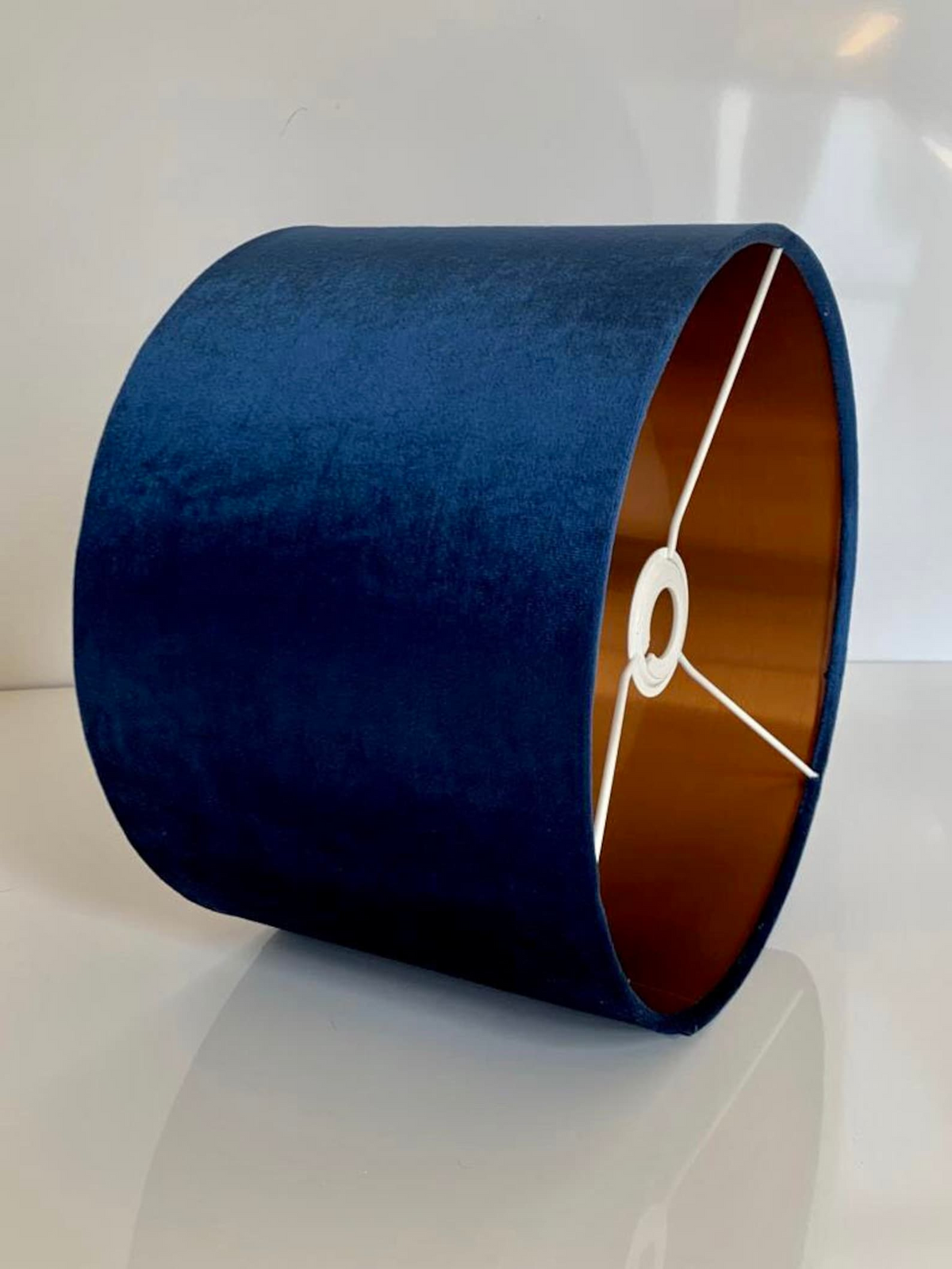 new luxury handmade by order glamour navy blue velvet drum shape lamp shade pendant light shade suitable for all type of tables and ceilings