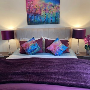 New luxury premium quality glamour fuchsia pink velvet fabric with brushed silver lining lamp shade pendant light shade in multi sizes