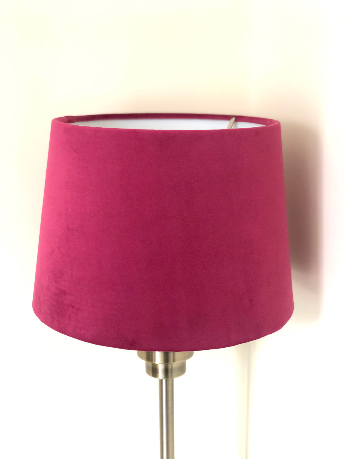 New HQ modern fuchsia pinsoft velvet table and ceiling lamp shade pendant multi sizes And multi sizes drum, hexagon, rounded square, tapered
