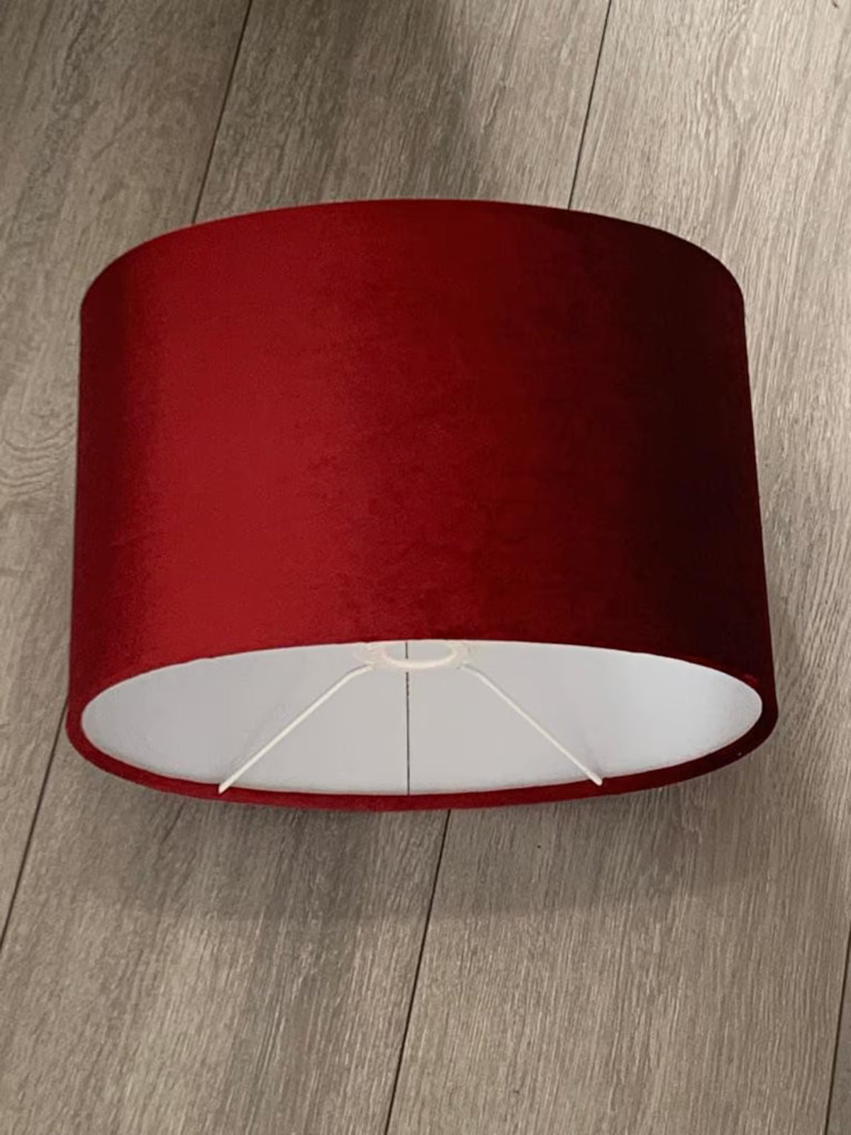 New luxury high quality dark red velvet fabric lamp shade oval shape lamp shade