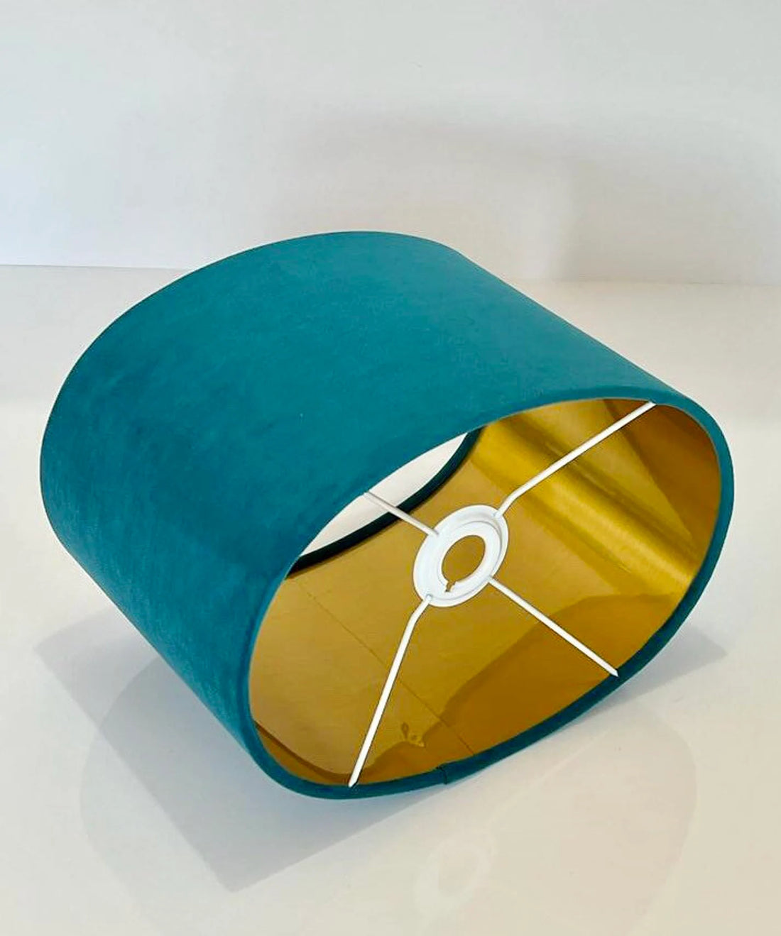 New luxury high quality aqua teal blue velvet fabric oval shape lamp shade pendant light lamp shade all shapes and sizes available