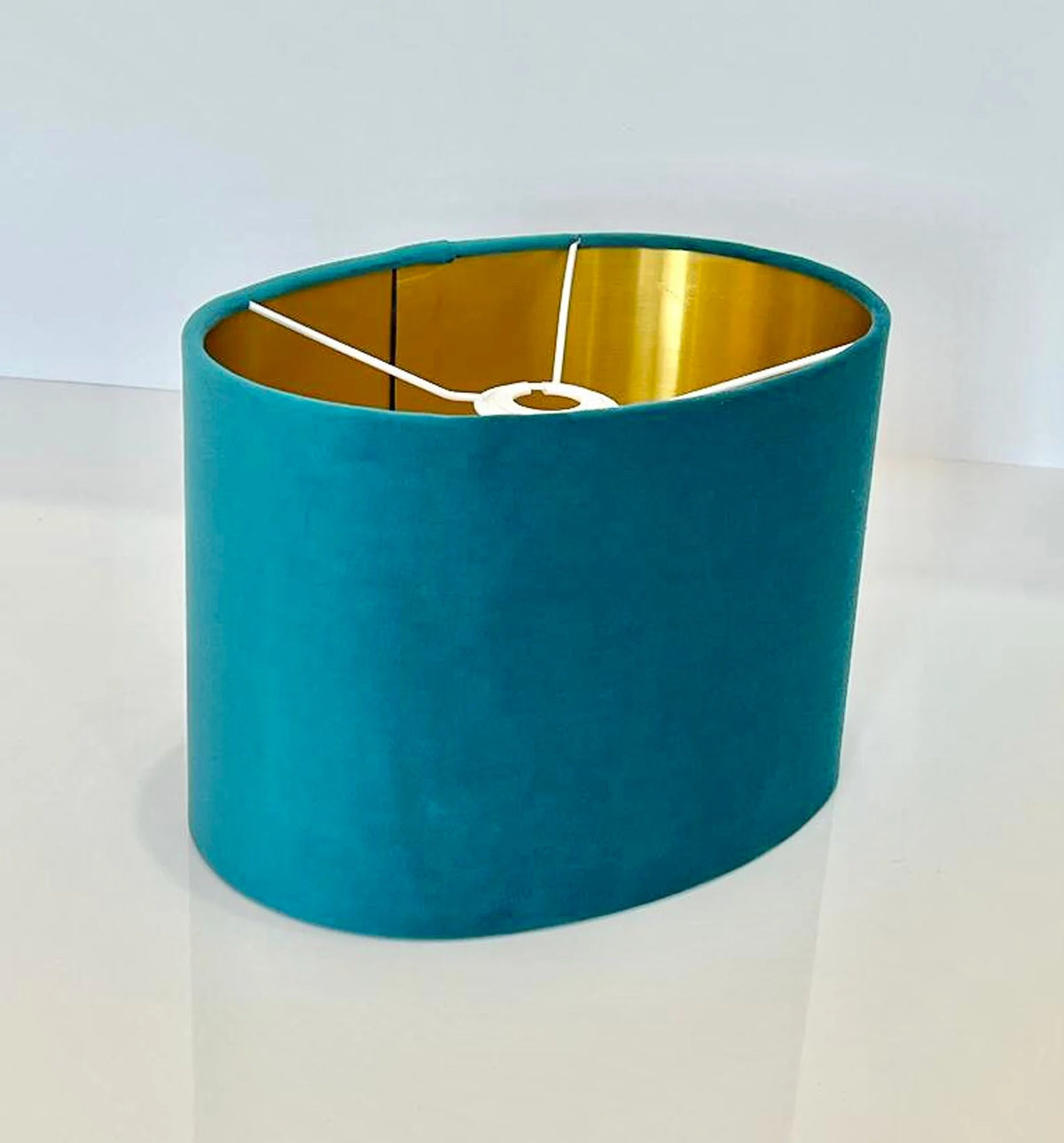 New luxury high quality aqua teal blue velvet fabric oval shape lamp shade pendant light lamp shade all shapes and sizes available