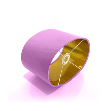 New luxury high quality handmade lotus purple 24 fabric lamp shade oval shape lamp shade OVAL metallic lining