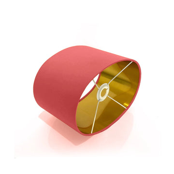 New luxury high quality blush pink 31 cotton fabric lamp shade oval shape lamp shade OVAL metallic lining