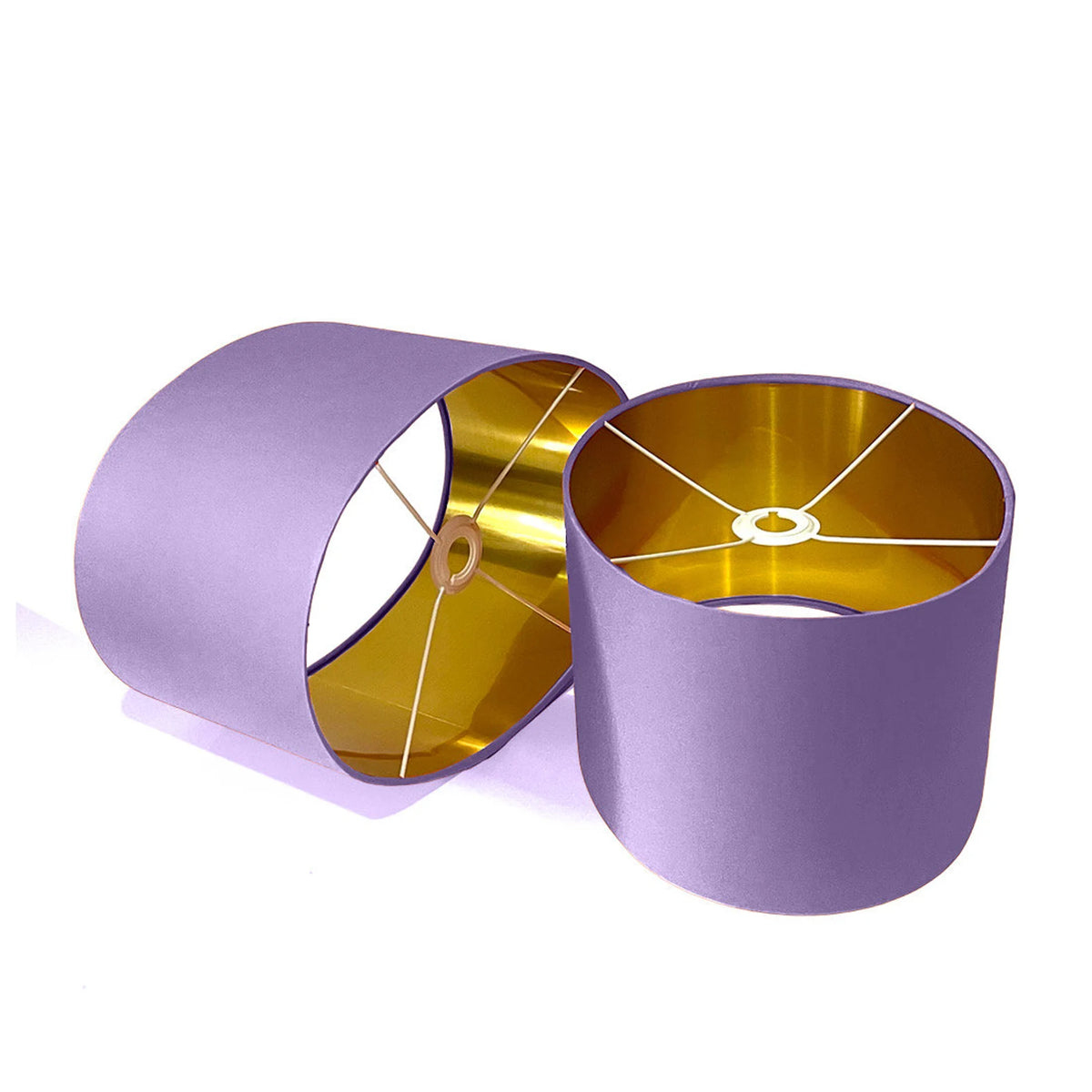 New luxury high quality dark lilac purple cotton 36 fabric lamp shade oval shape lamp shade OVAL metallic lining