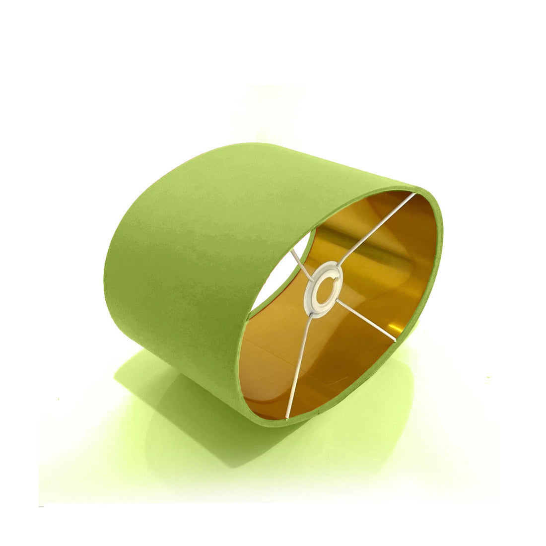 New luxury high quality sage green 11 cotton fabric lamp shade oval shape lamp shade OVAL metallic lining