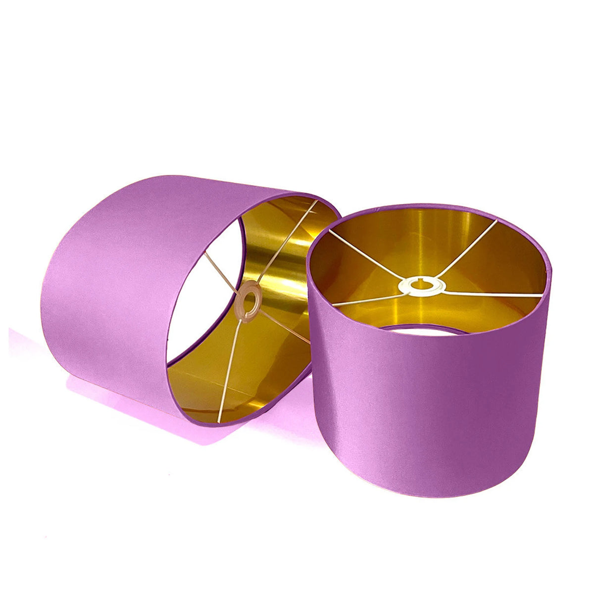 New luxury high quality handmade lotus purple 24 fabric lamp shade oval shape lamp shade OVAL metallic lining