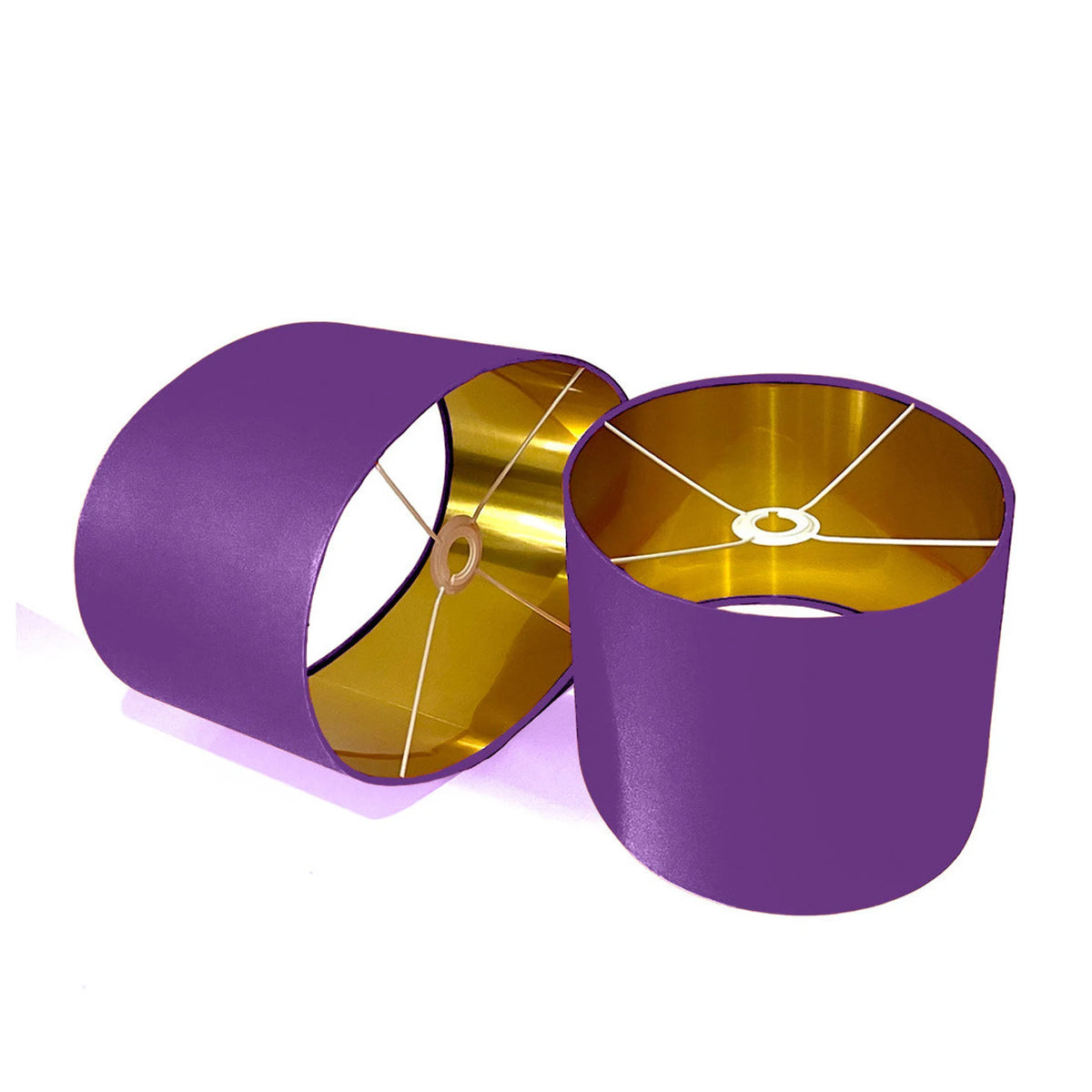 New luxury high quality handmade purple 71 fabric lamp shade oval shape lamp shade OVAL metallic lining