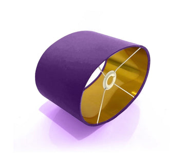 New luxury high quality handmade purple 71 fabric lamp shade oval shape lamp shade OVAL metallic lining