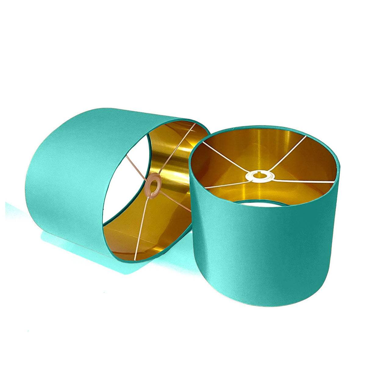 New luxury high quality pistachio green 21 cotton fabric lamp shade oval shape lamp shade OVAL metallic lining