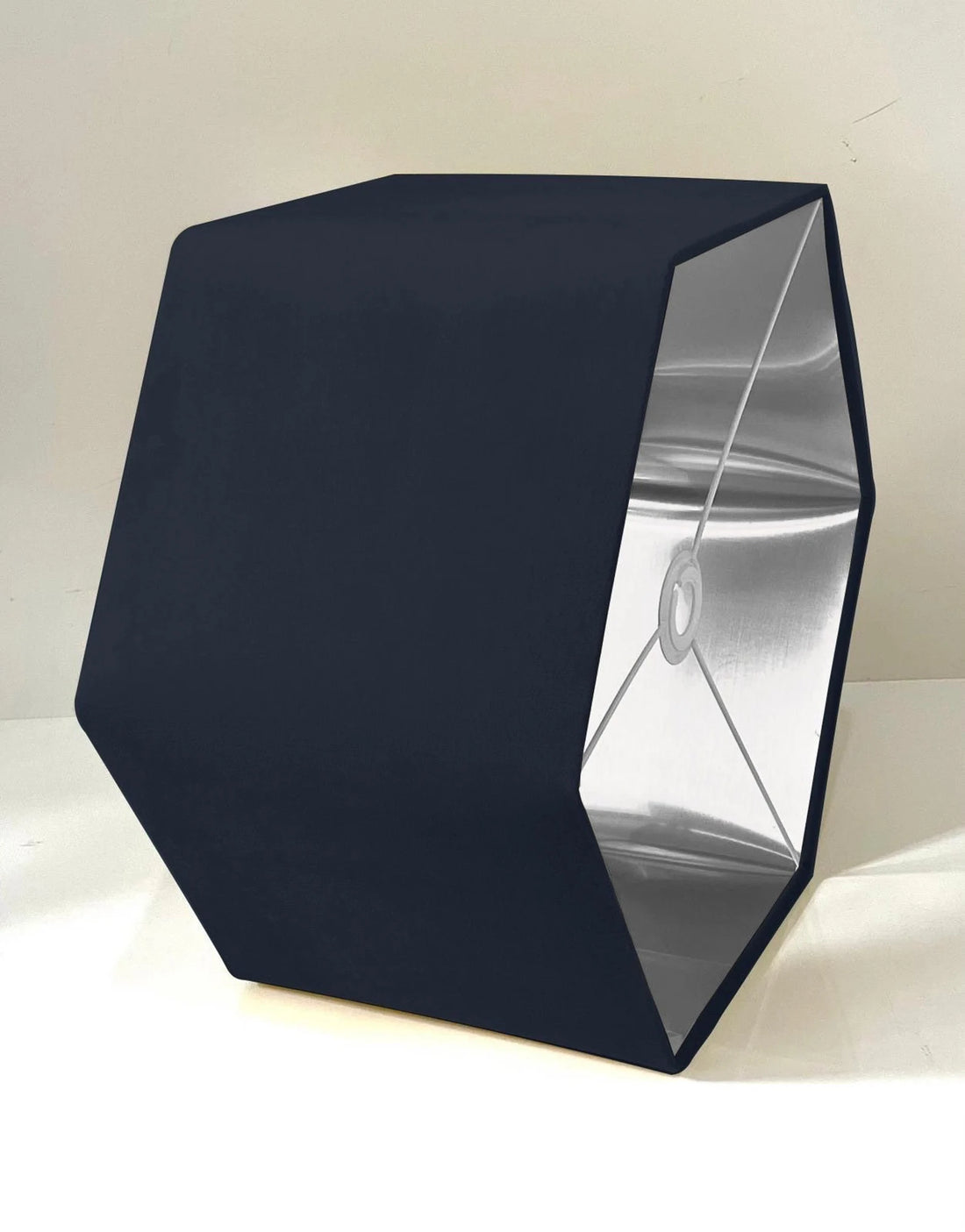 New luxury premium quality dark blue hexagon velvet lamp shade pendant light shade light dark blue velvet With metallic lining