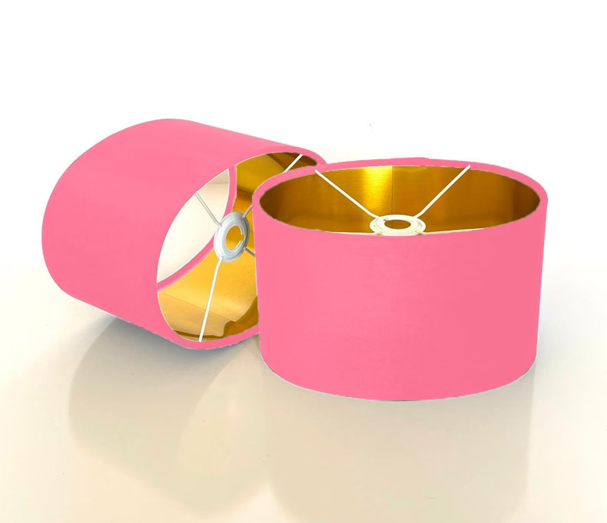 New luxury high quality Candy PINK velvet fabric lamp shade oval shape lamp shade OVAL with silver lining